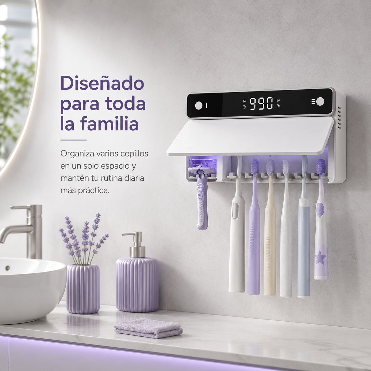 Esterilizador UV Familiar para Cepillos Dentales