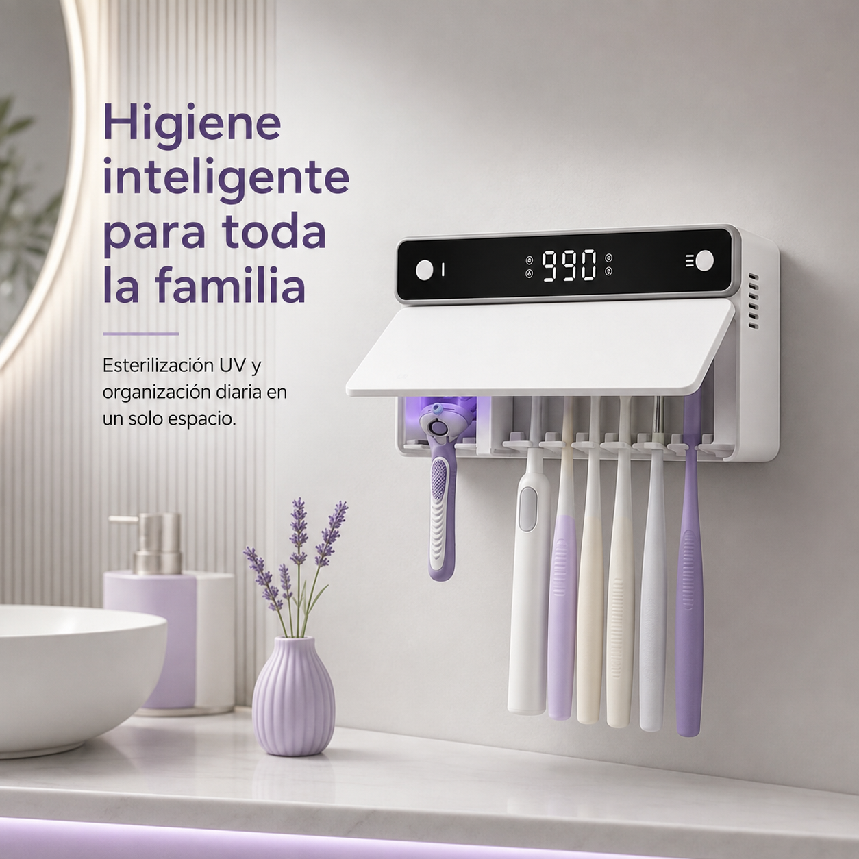 Esterilizador UV Familiar para Cepillos Dentales