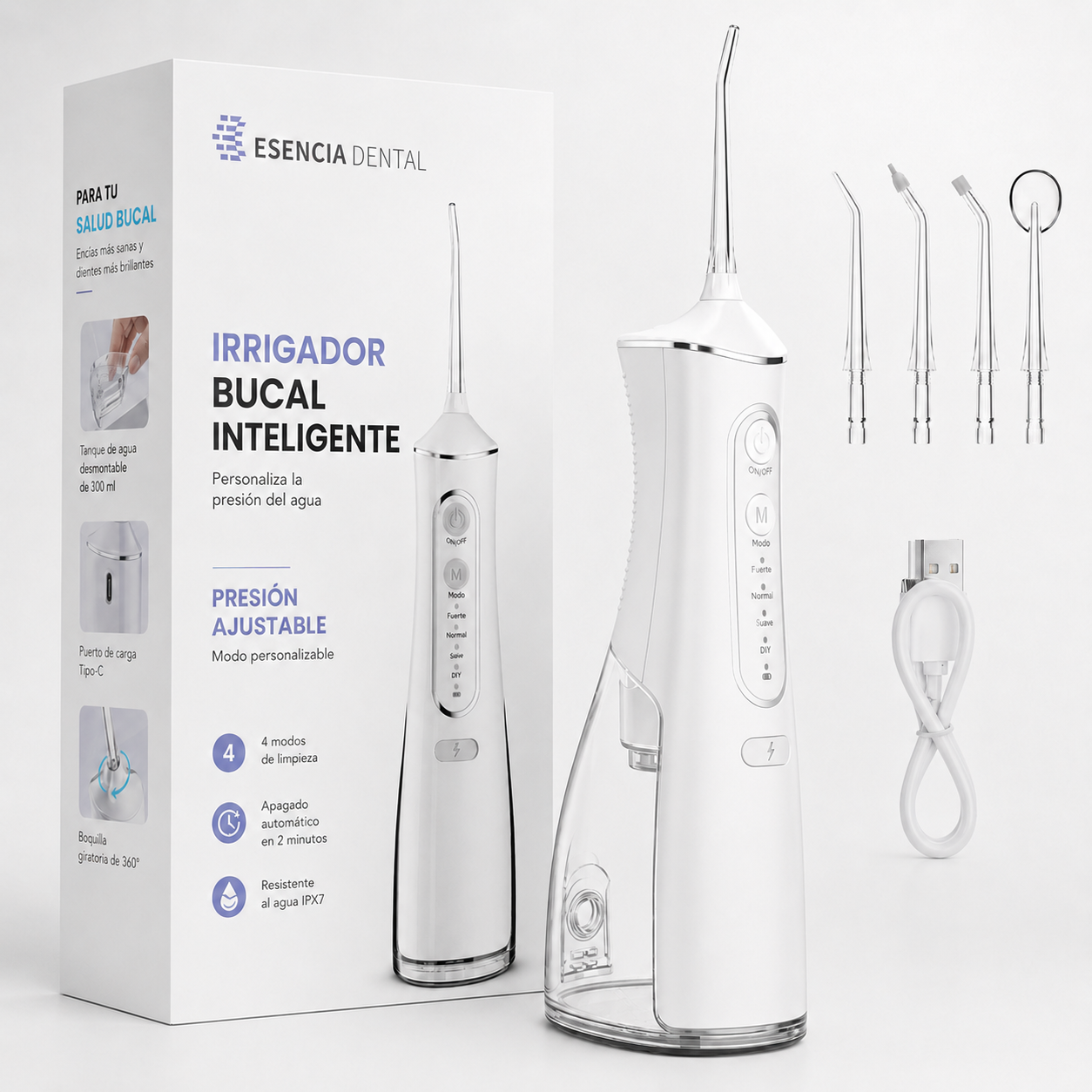 Irrigador Dental Portátil de Esencia Dental