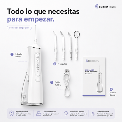 Irrigador Dental Portátil de Esencia Dental