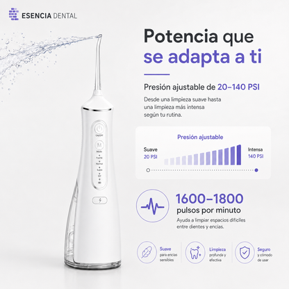 Irrigador Dental Portátil de Esencia Dental